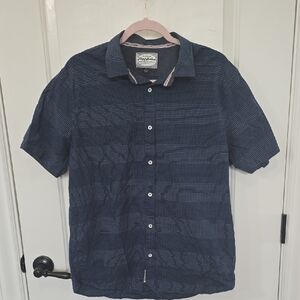 Classic Navy Striped Button-Down Shirt